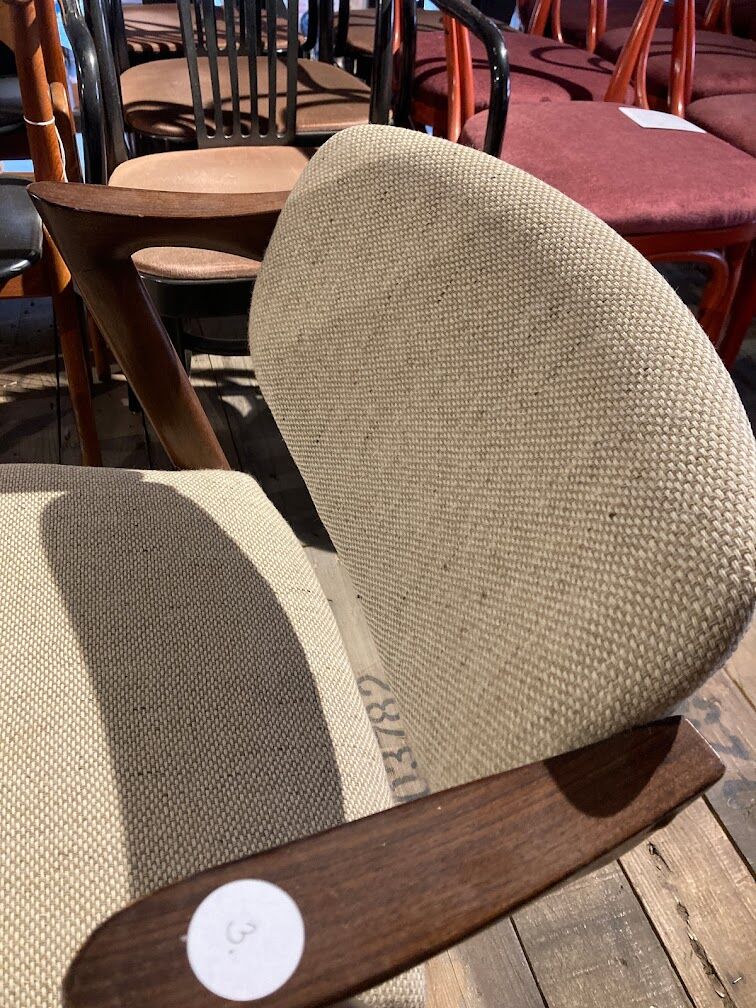 Model 42 teak dining chairs by Kai Kristiansen for Schou Andersen