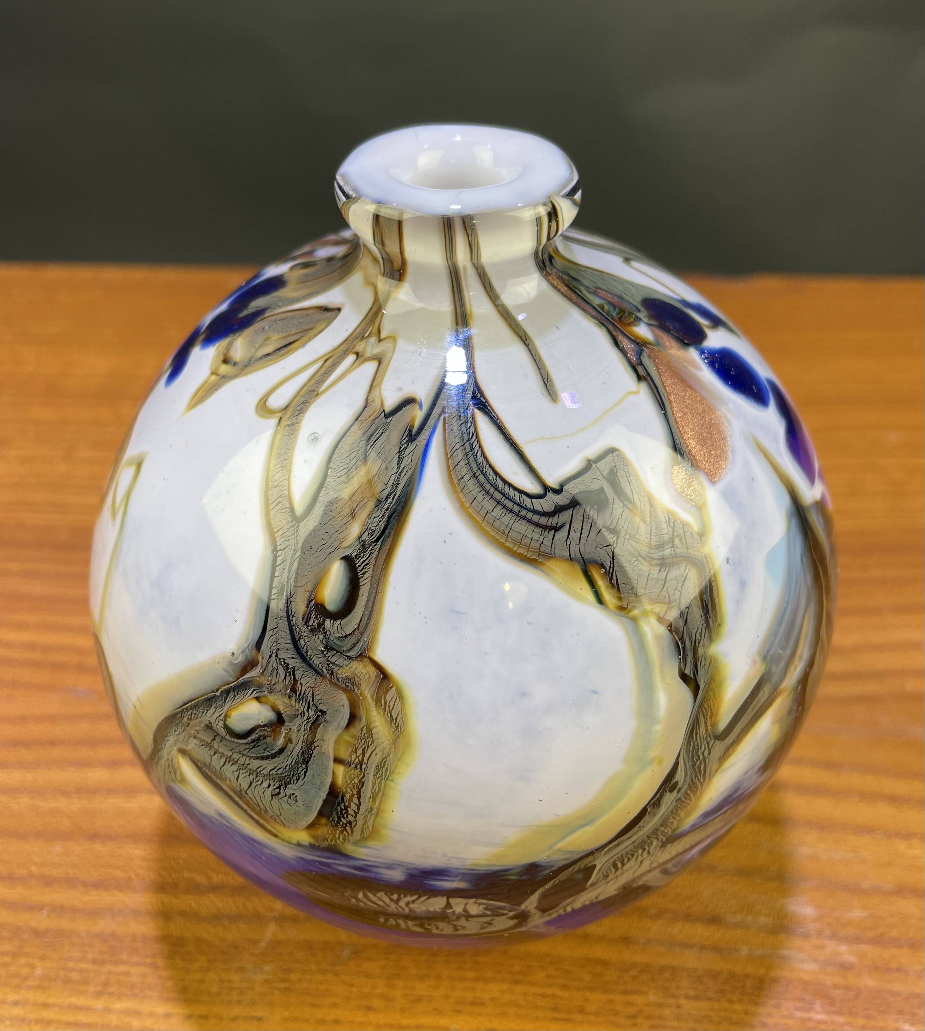 Murano glass soliflore ball vase