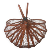 Panier en osier bambou ancien années 60/70