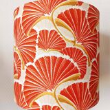 Vintage green ceramic lamp with custom shade