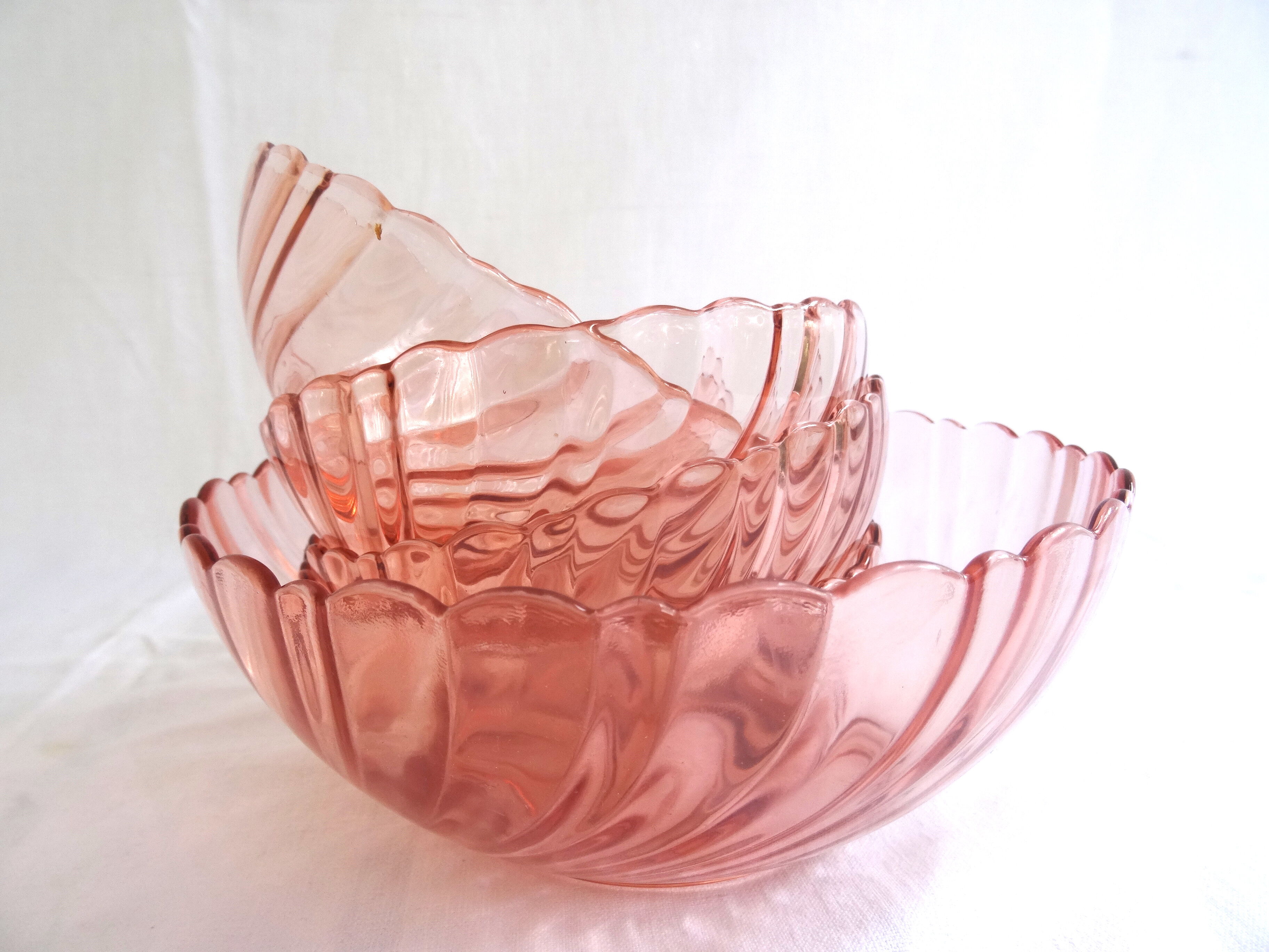 Saladier & 4 rosaline bowls
