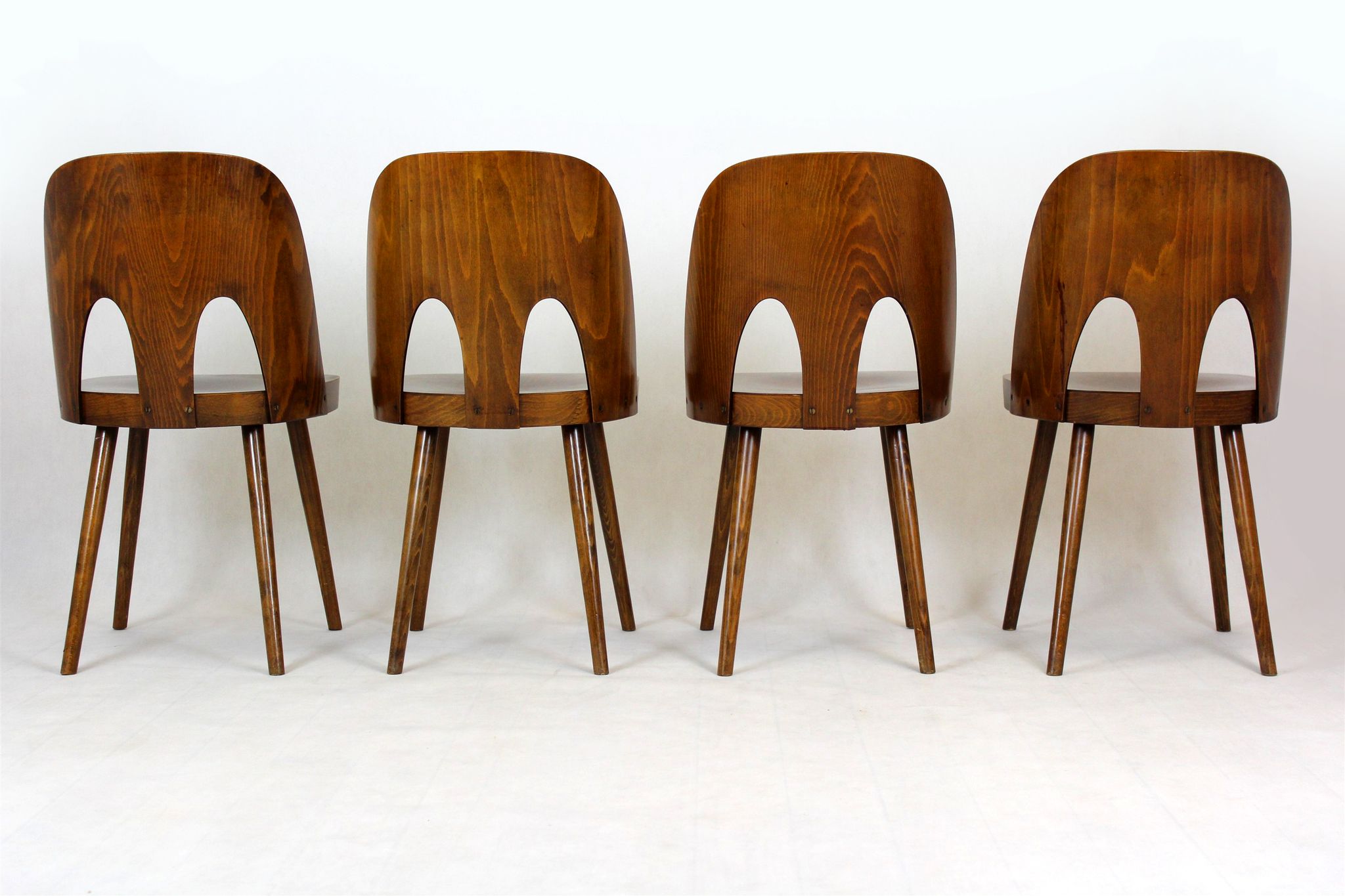Wooden chairs by Oswald Haerdtl for Ton, 1950
