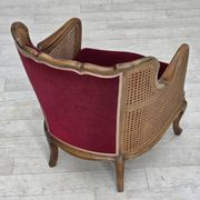 1950s, Danish armchair, furniture velour, ash wood,, mesh.