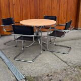 Italian round Effezeta dining table with chairs, 1990s, set of 5