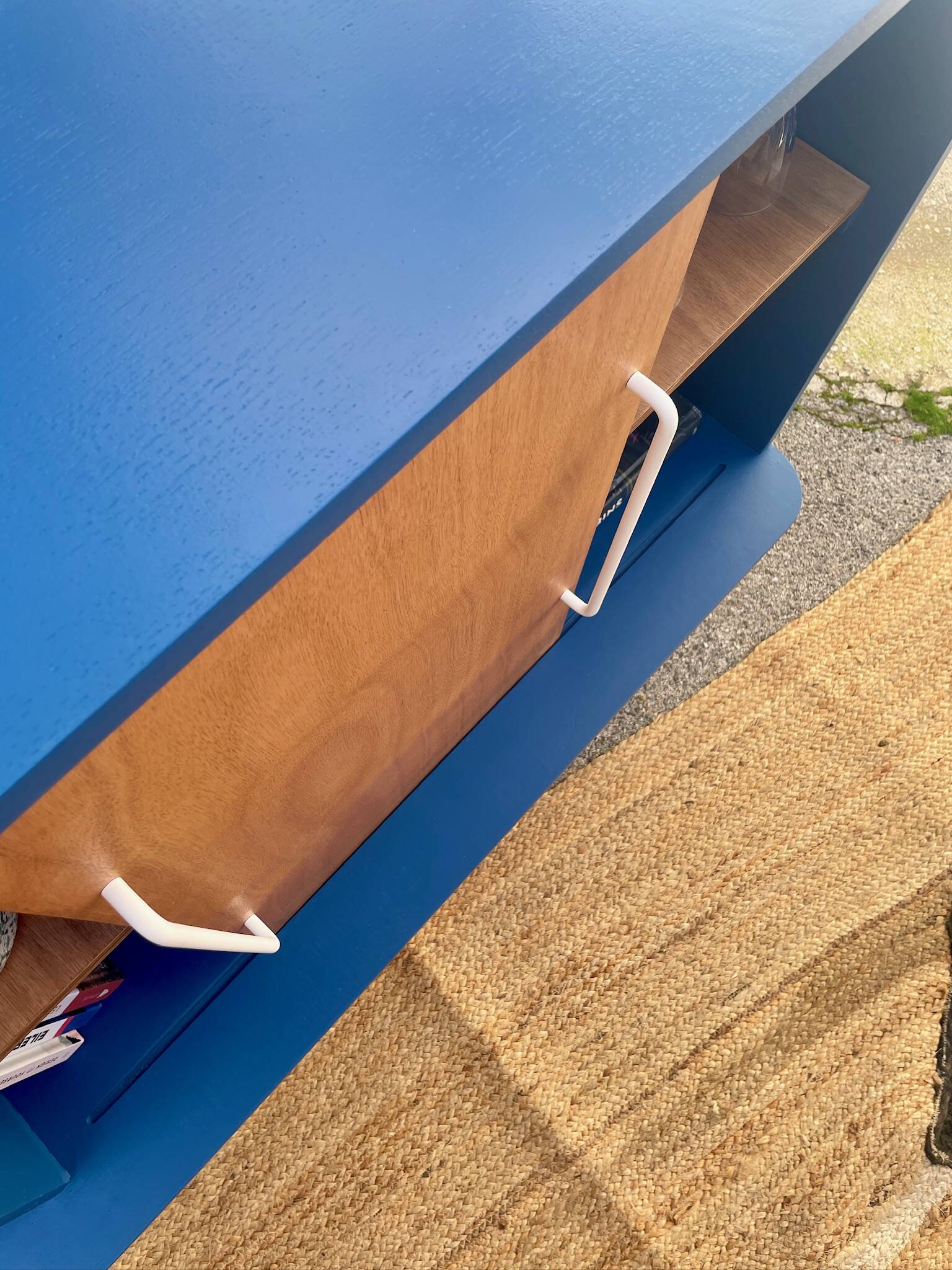 Upcycled buffet with sliding door
