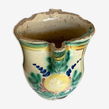 Vase pitcher 18th Italian glazed earth of Vietri Amalfi