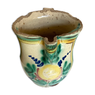 Vase pitcher 18th Italian glazed earth of Vietri Amalfi