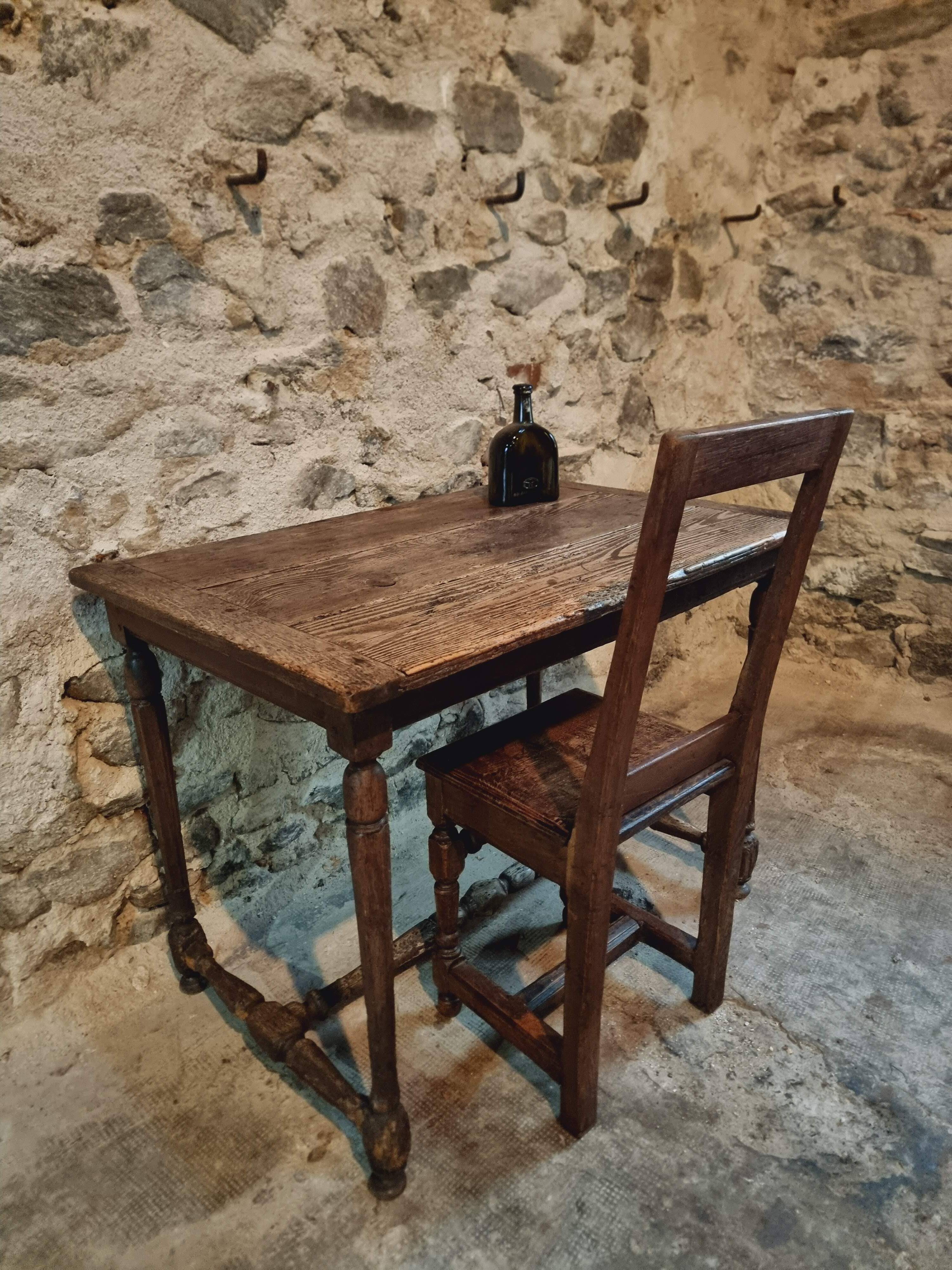 Antique French Table | 19th Century | Oak & Pine