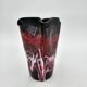 Vintage Vallauris black, pink and white vase