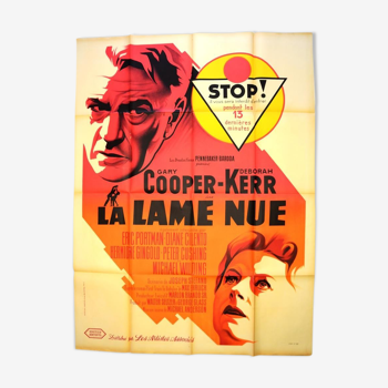 Affiche originale cinéma " La Lame Nue" 1961 Gary Cooper, Deborah Kerr...