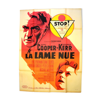 Affiche originale cinéma " La Lame Nue" 1961 Gary Cooper, Deborah Kerr...