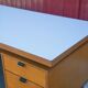 Wood desk and black metal structure with melamine top, Charron Edition, large office 2 boxes