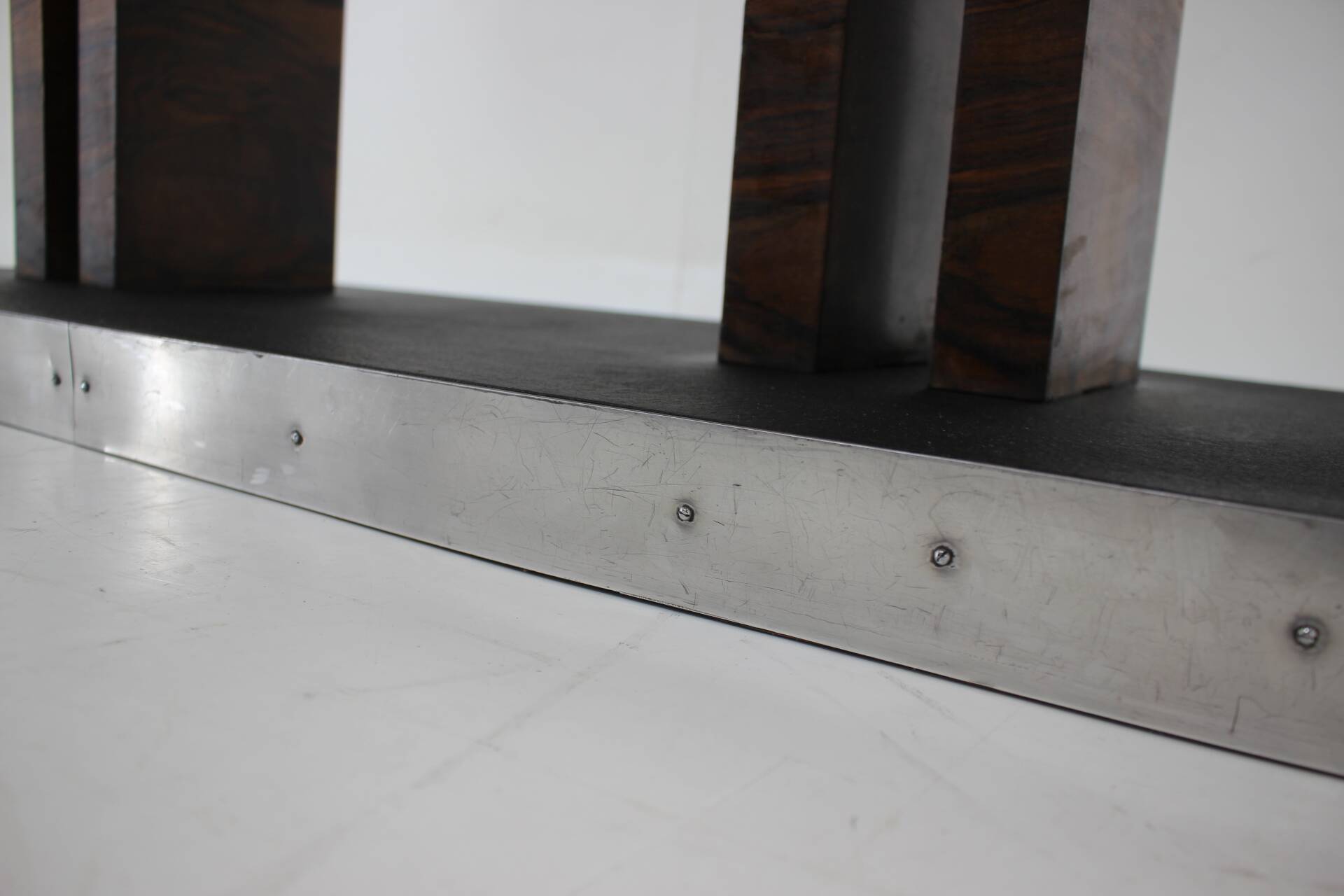 1930s Art Deco Dining Table in Walnut, Czechoslovakia