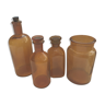 Set of pharmacy bottles