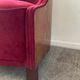 Fauteuil bergère Art Déco en loupe d’orme et velours