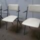 White chairs by pyramid Wim Rietveld for Ahrend de Cirkel, 1964, set of 3