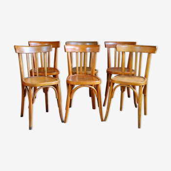 Set 6 chaises Fischel et Mahieu années 30