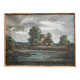 Oil on canvas, Dutch school of the 20th century. Landscape. Pierre Fulpe.