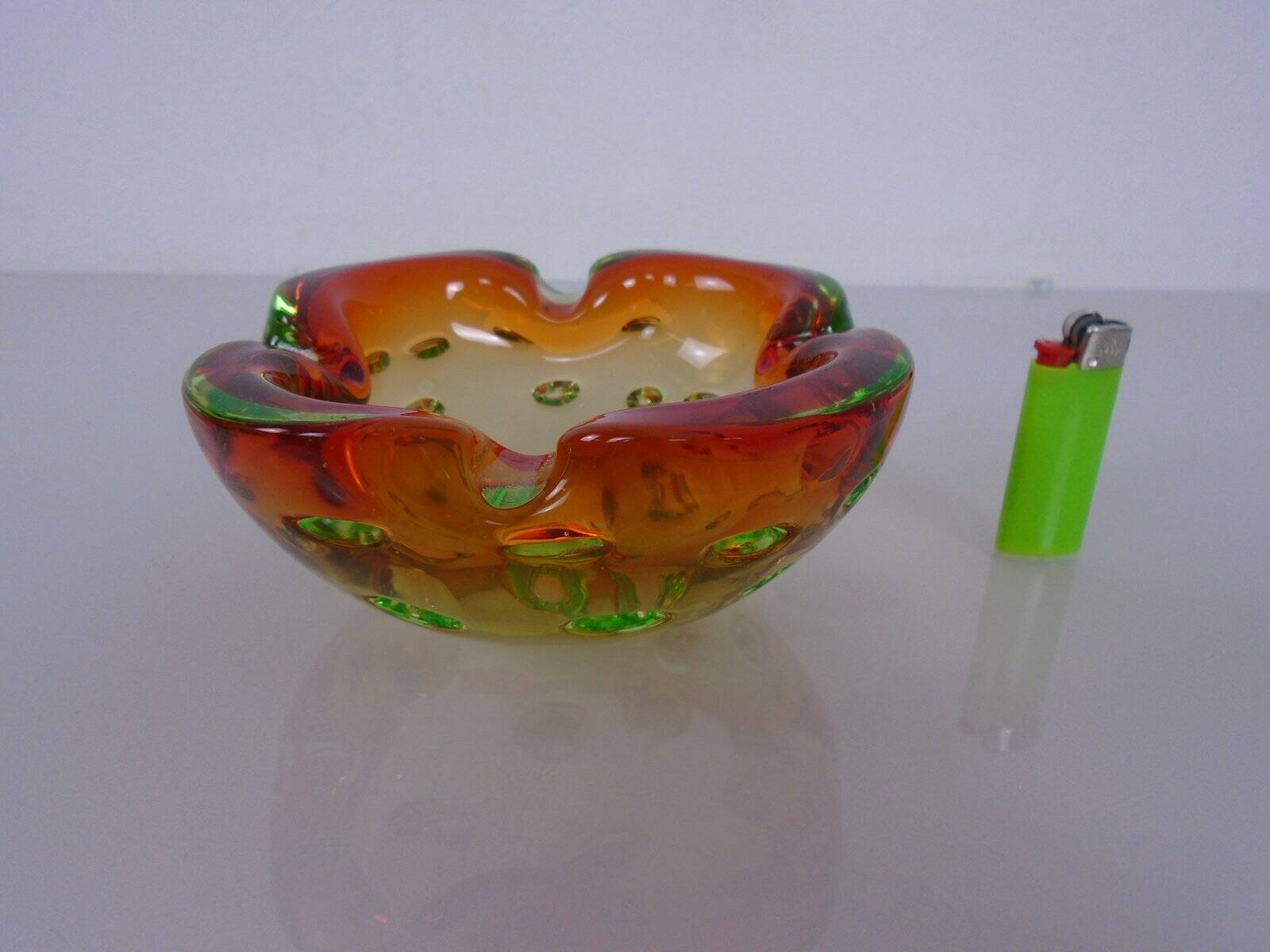 Sommerso Murano Glass Ashtray, Italy, 1960s