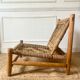 Wood and rope armchair by Audoux and Minnet from the 1950s.