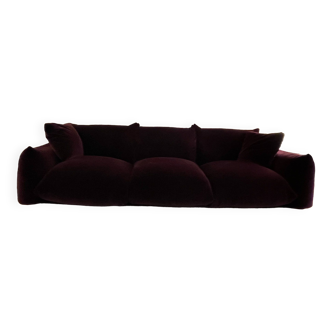 Marenco 3-seater burgundy sofa