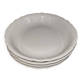 Lot de 4 assiettes creuses en Porcelaine de Limoges – Union Limousine
