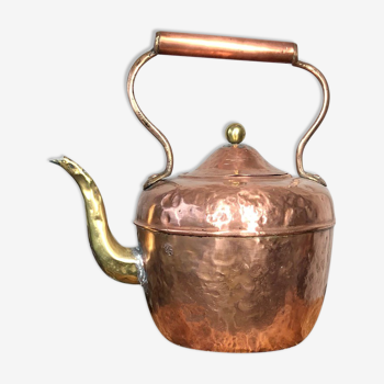 Old copper and brass teapot