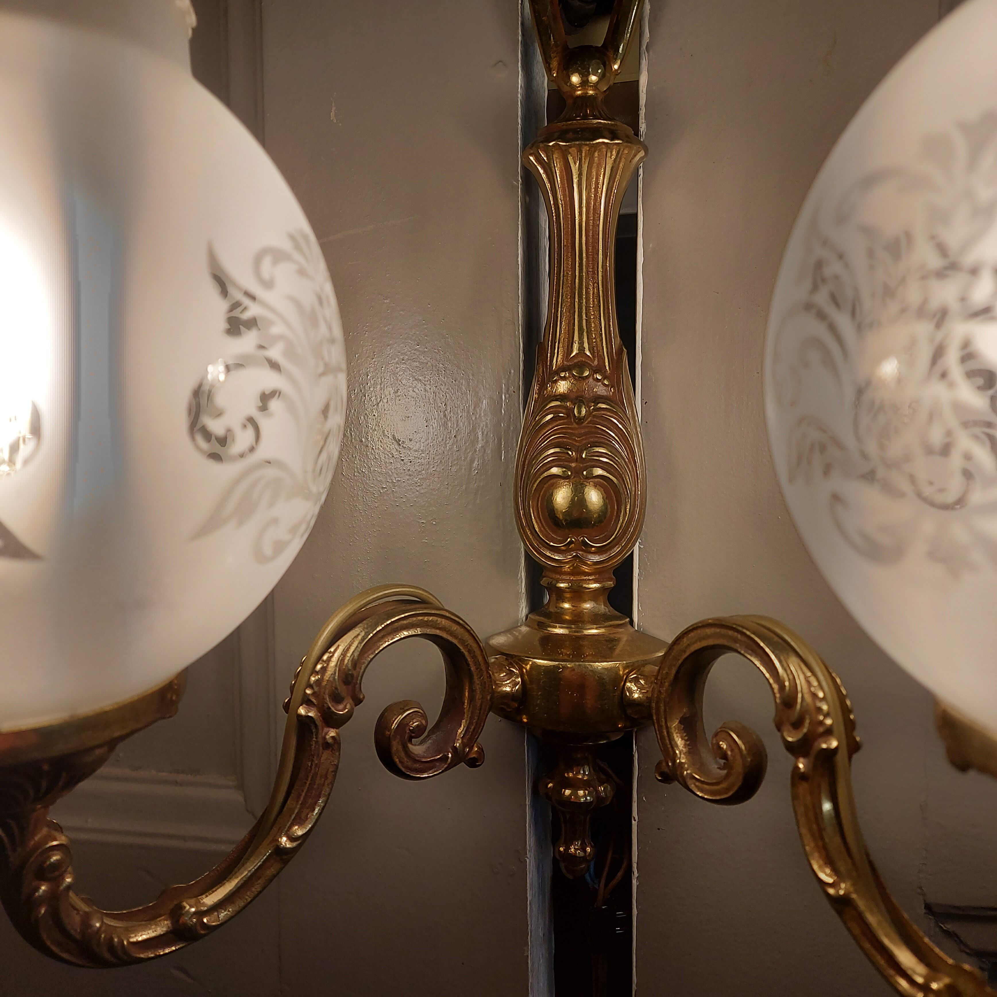 Brass wall sconce 70 years