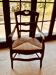 Fauteuil paillé en noyer XIXème