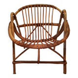 Children's rattan bucket chair