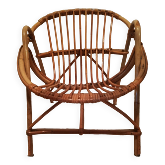 Children's rattan bucket chair