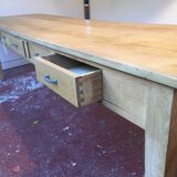 Farm table, 10 drawers