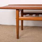 Danish Teak coffee table, two levels, by Grete Jalk for Glostrup Mobelfabrik 1960.