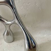 Vintage aluminium cast iron candlestick