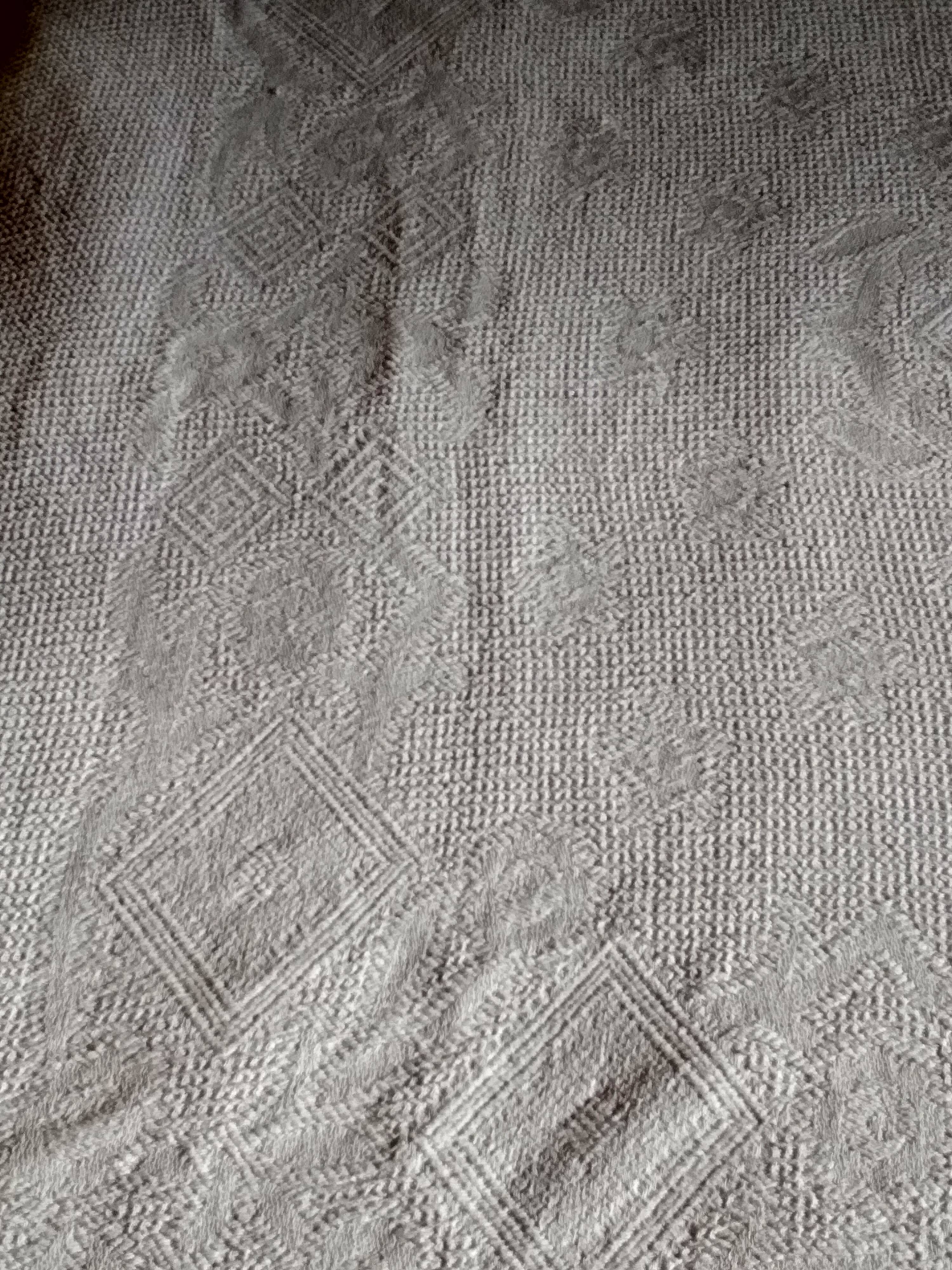 Bedspread in woven white cotton, single bed