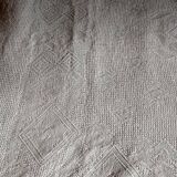 Bedspread in woven white cotton, single bed