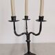Brutalist candelabrum with 3 lights in wrought iron, France circa 1950.