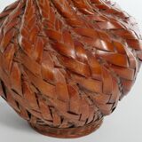 Early 20th Century Taisho/Showa Period Japanese Woven Bamboo Ikebana Vase