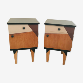 Pair of vintage bedsides