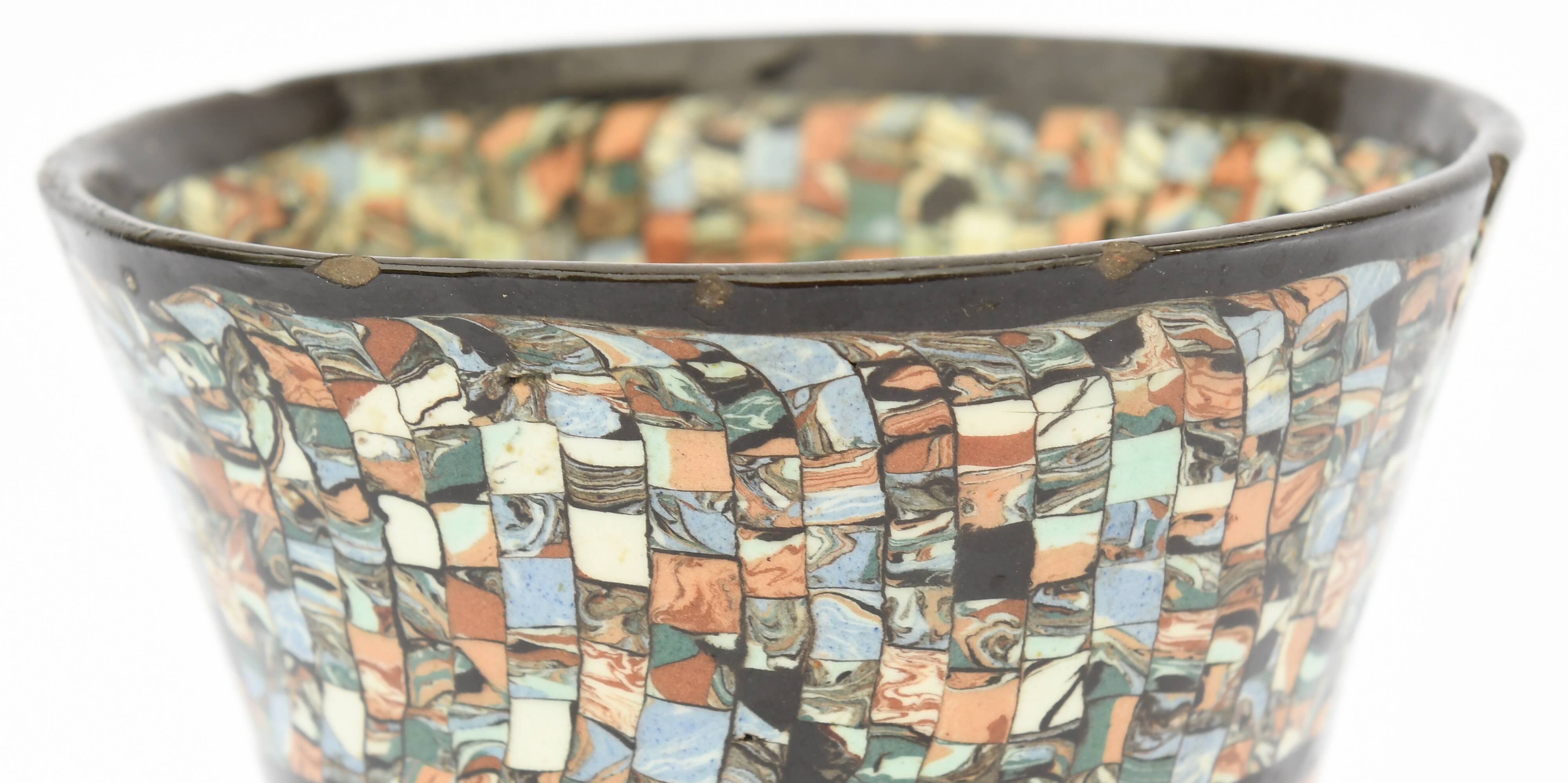 Jean Gerbino (1876-1966) for Vallauris Mosaic mixed earth vase