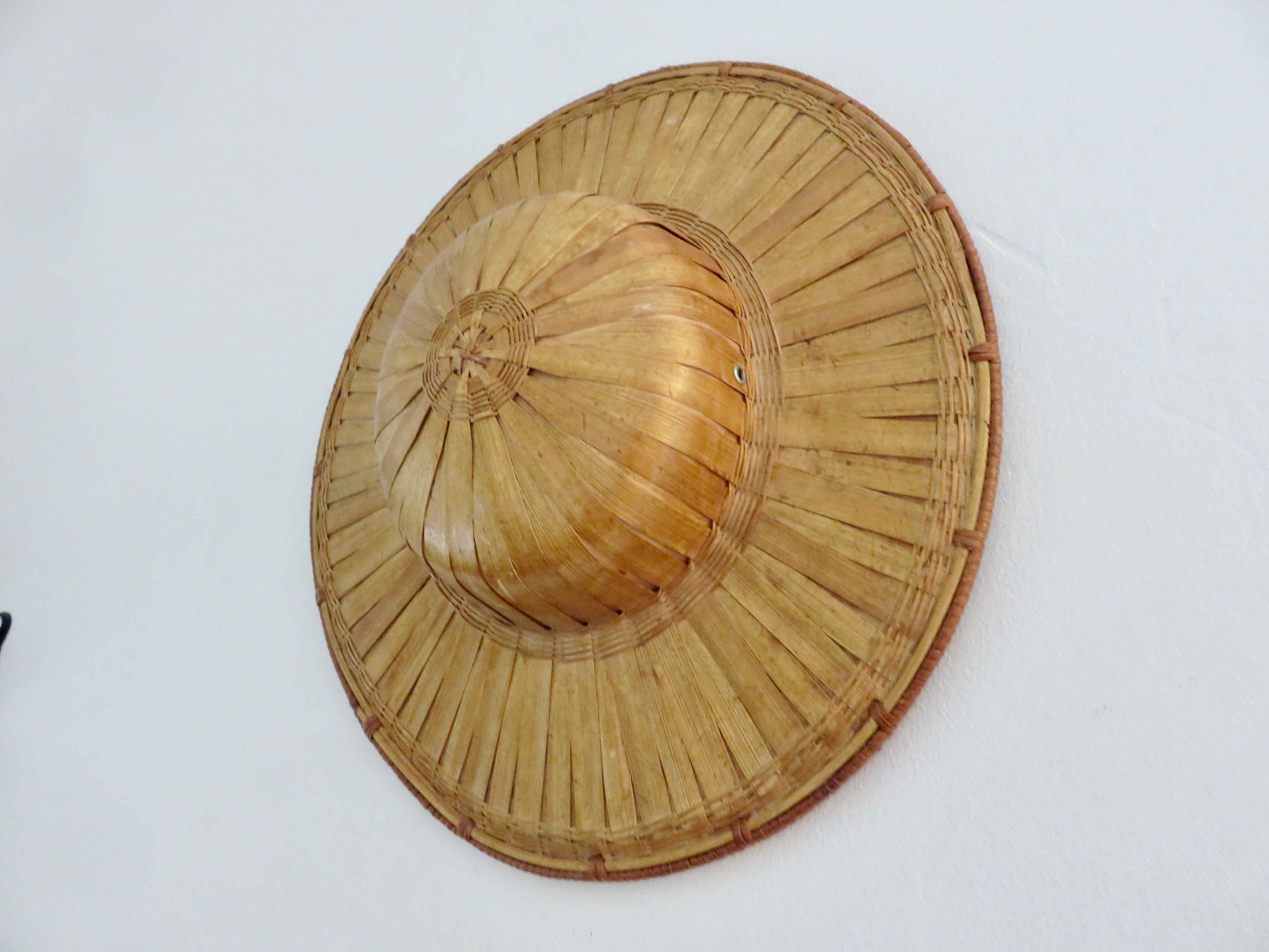 Hat, colonial helmet in bamboo 60s 70s