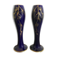 Maurice Pinon Heuze Vase in blue porcelain and gold Art Deco 1920