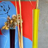 Trio de soliflores en verre étiré anciens