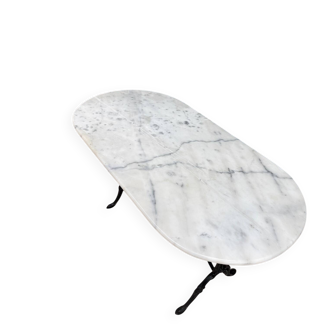 Bistro table in cast iron and marble