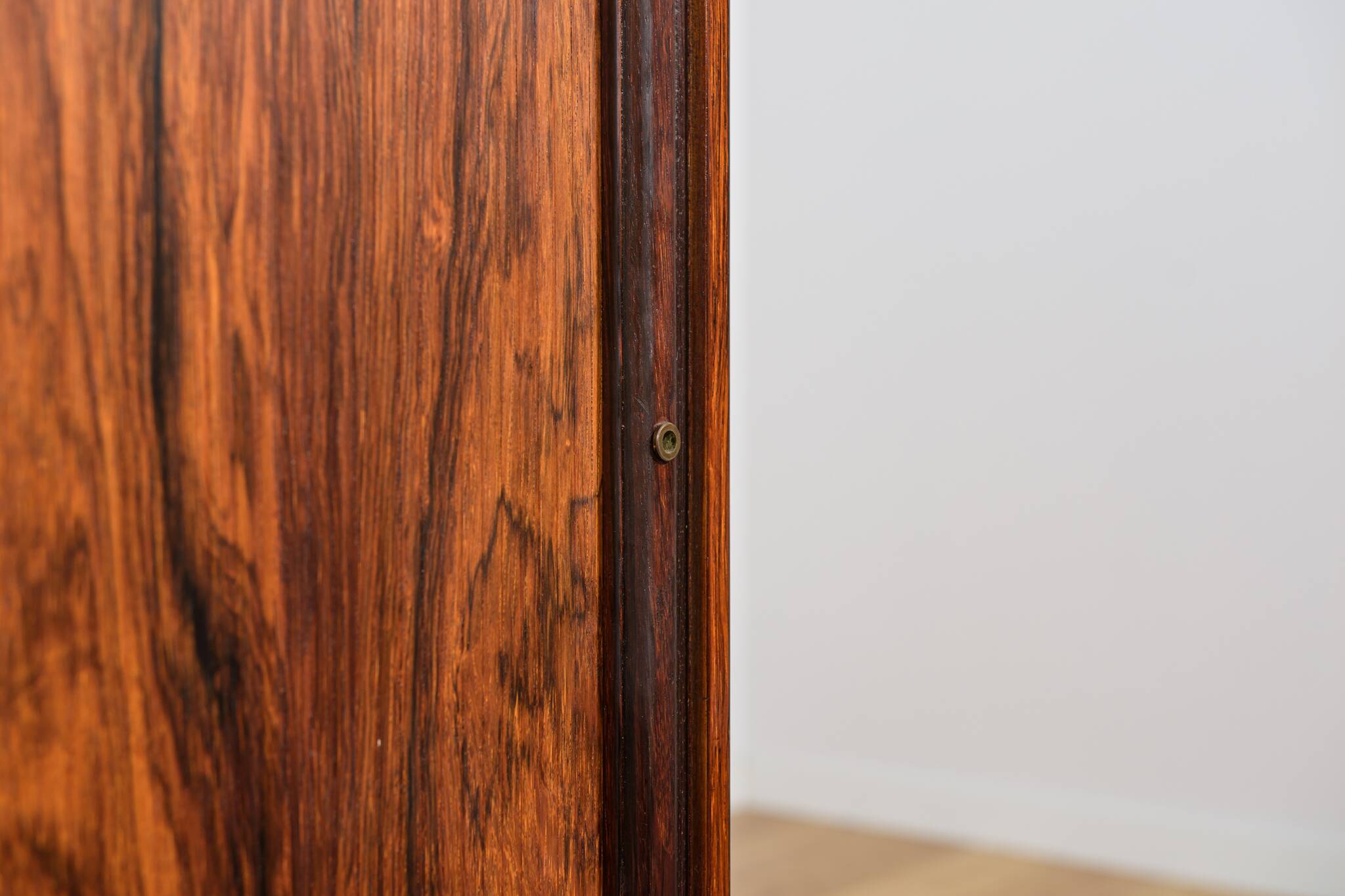 Mid-century rosewood bar with roller doors, Denmark, 1960s