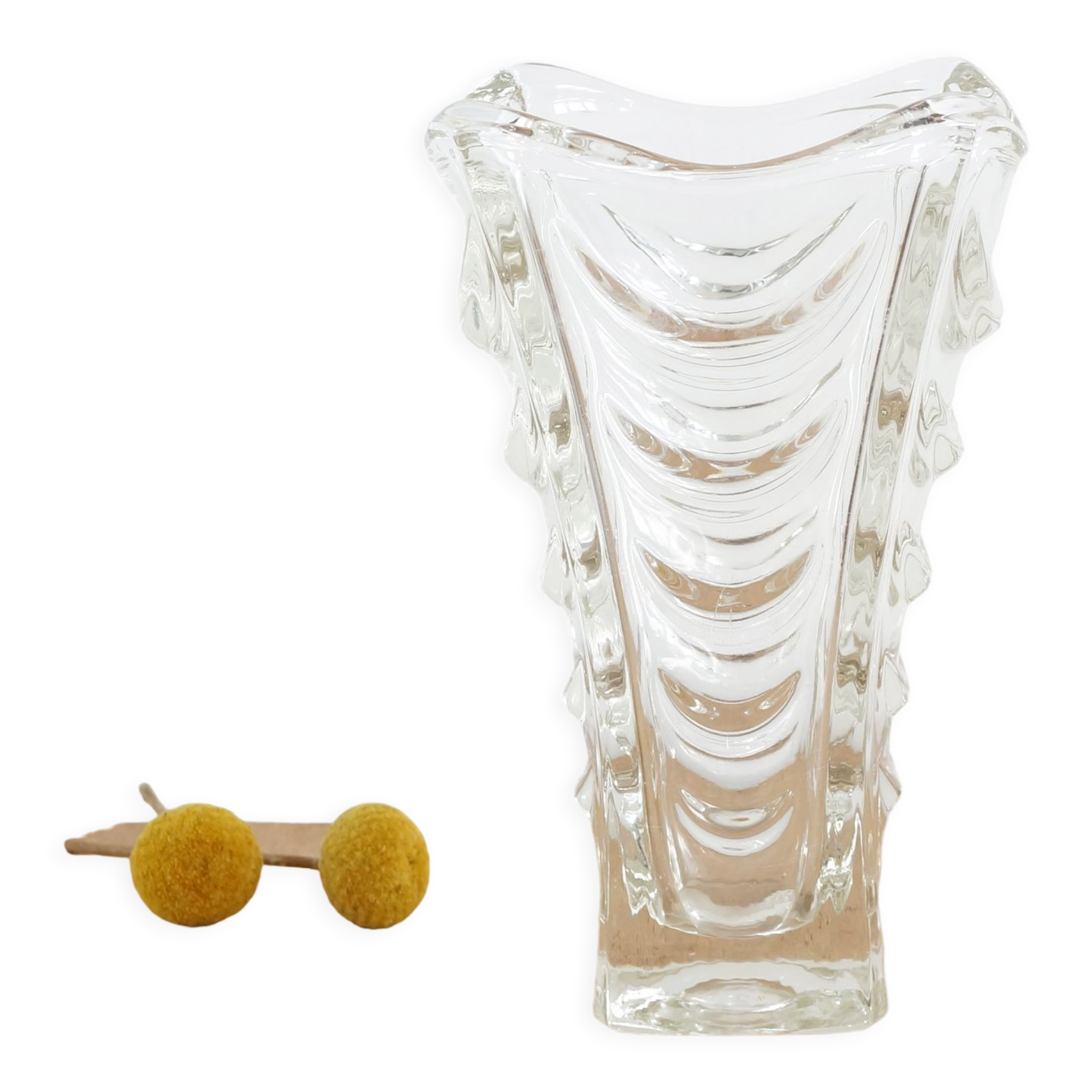 Vintage molded glass vase