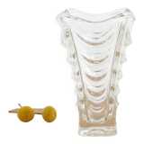 Vintage molded glass vase