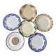 Lot de 6 assiettes à dessert Gien, Digoin "Capri" et "Nomeny", Badonviller "Novelty", "Madeleine"