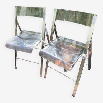 Folding plexiglass chairs
