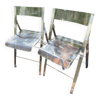 Folding plexiglass chairs